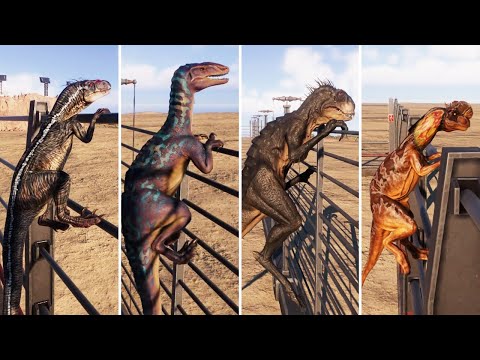 ALL CARNIVORE DINOSAURS ESCAPE - Jurassic World Evolution 2