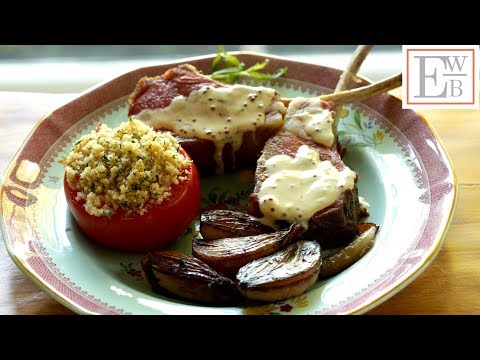 Slow Roasted Lamb with Tarragon Mustard Sauce