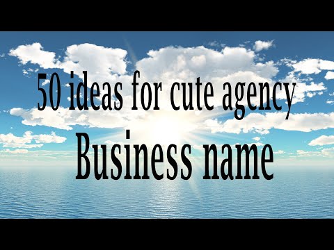 , title : '50 ideas for cute agency Business name'
