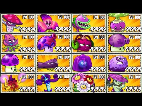 TOURNAMENT 16 Purple Plants Battlez - Which Plant Will Win? - PvZ 2 Plant vs Plant