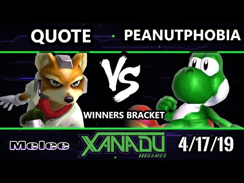 S@X 298 SSBM - Peanutphobia (Yoshi) Vs. Quote (Fox) - Smash Melee Winners Round 2