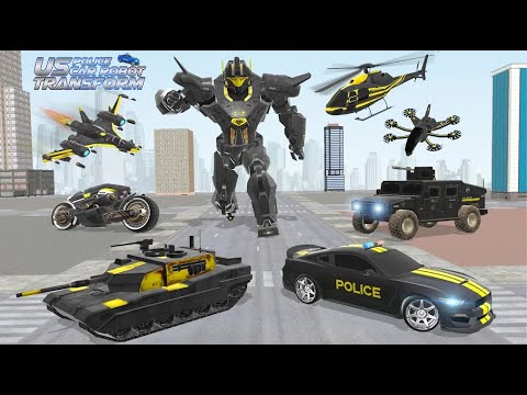 US Police Robot Car Battle Game || US Police Robot Transform 3D Unity Game