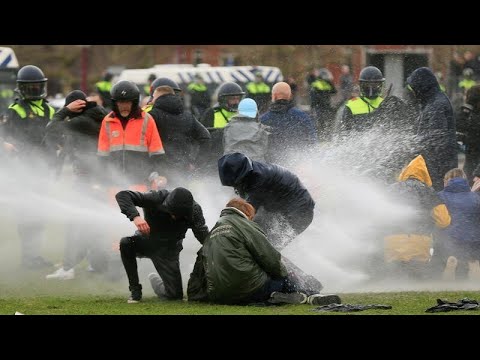 搶劫、暴力、荷蘭宵禁抗議活動 (Looting, violence, protests over Netherlands curfew)
