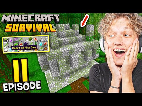 Minecraft Survival #11 - FOUND EPIC TREASURE! (rare jungle temple)