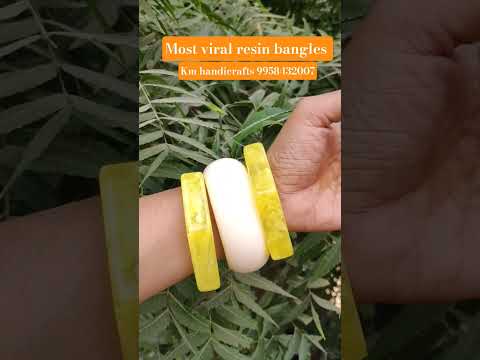 Vibrant Resin Bangle Collection Set of 3 for Women and Girls