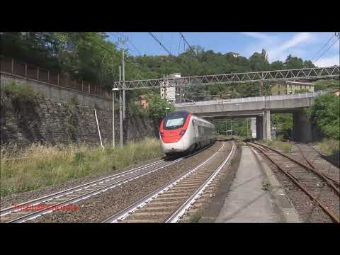 I SALUTI DALL' EUROCITY E INTERCITY IN TRANSITO A MIGNANEGO. (GE) SAB. 12 - 6 - 2021.