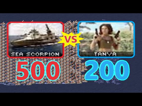 Sea Scorpions vs Tanya - Same Cost - Red Alert 2