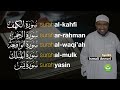 Al Kahfi Ar Rahman Al Waaqi Ah Al Mulk Yasiin Ismail Ali Nuri Tadabbur Daily