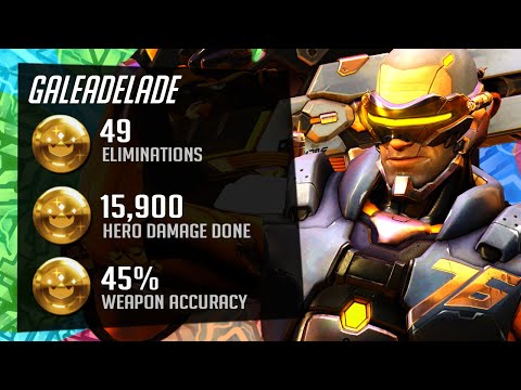 Gale #1 Hitscan Main - Soldier 76! 49 elims! [ Overwatch Season 27 Top 500 ]