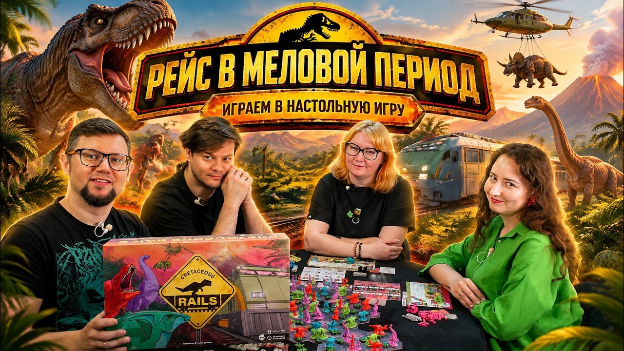 РЕЙС В МЕЛОВОЙ ПЕРИОД (Createseous Rails) 🚄🦖 играем в настольную игру!