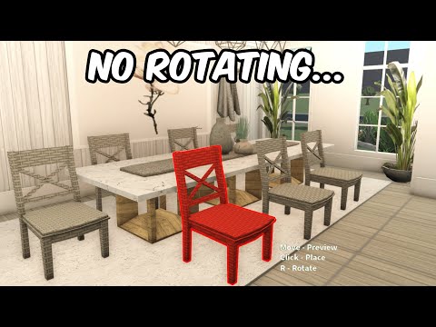 BUILDING IN BLOXBURG BUT I CAN'T ROTATE ANYTHING