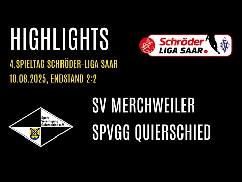 4. Spieltag Schröder-Liga Saar 2025/2026 SV Preußen Merchweiler - Spvgg Quierschied 2:2