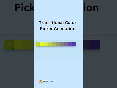 Transitional Color Picker Animation