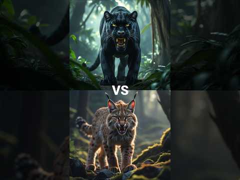 Black Panther vs Wild Cat [Lynx] ( jackal, gray wolf, wild ram, wolfdog )  #blackpanther #wolf #vs