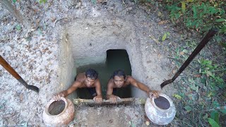 51Day Build The Most Underground And Water To Temple Tunnel Swimming Pools