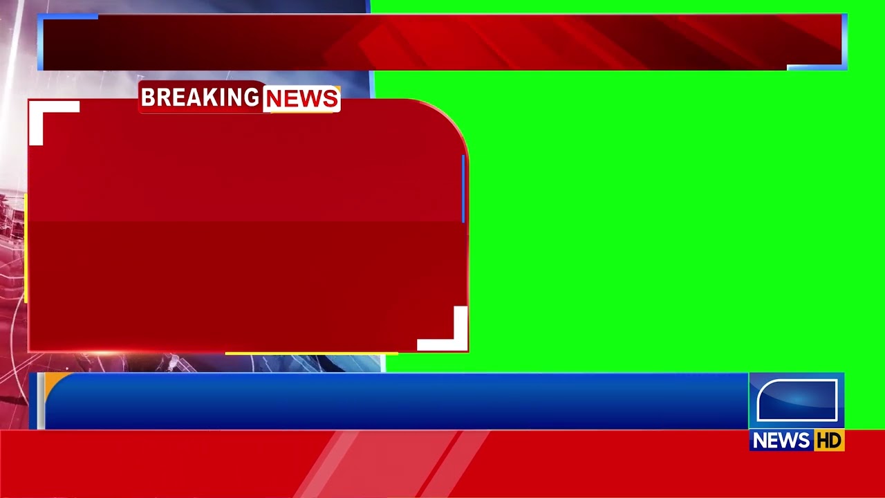 Breaking News Green Screen Template | Picture-in-Picture News Overlay (No Text)