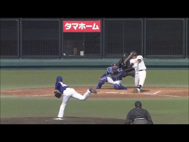 【ファーム】自慢の長打力!! ホークス・美間がダメ押しの一発!! 2019/3/29 H-D(ファーム)