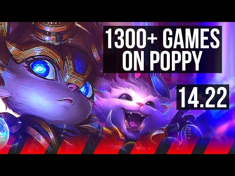 POPPY vs GNAR (TOP) | 1300+ games | KR Challenger | 14.22