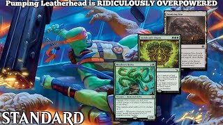 Pumping Leatherhead is RIDICULOUSLY OVERPOWERED | TMT Green Landfall | Standard Bo3 | MTG Arena
