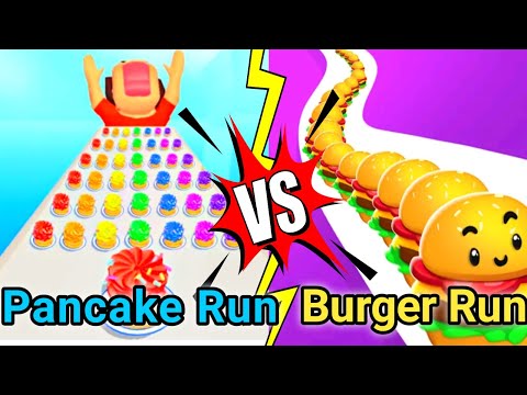 BURGER RUSH vs PANCAKE RUN - Triple Game Walkthrough All Levels Gameplay Android New Update SK