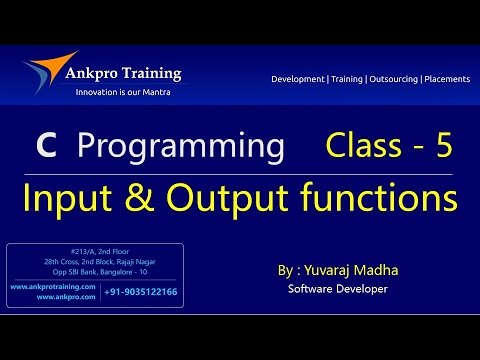 C language Class 5 Input and Output functions printf scanf getchar putchar gets and puts