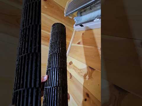 Ductless Evaporator Cleaning with Blower wheel removal! #thecoolestair #ductless #maintenance #hvac