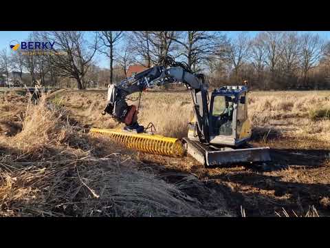 Schilf schneiden mit Mecalac