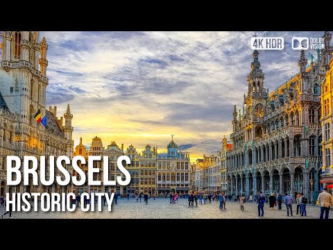 Cidade histórica de Bruxelas, capital da - 🇧🇪 Bélgica [4K HDR] Passeio a pé