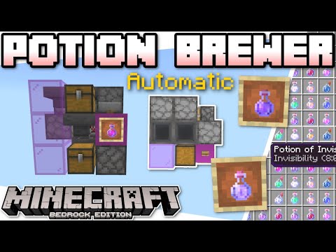 Skippy 6 Gaming - Minecraft Bedrock - TINY POTION BREWER ( Automatic Tutorial ) MCPE / PS4 / Xbox / Windows & Switch