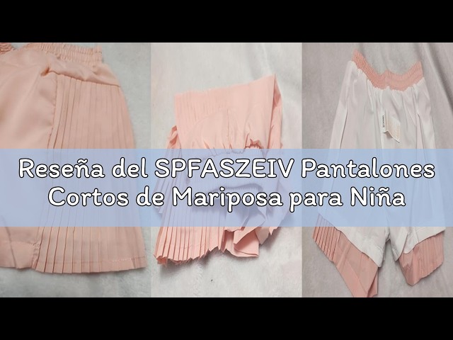 Vídeo relacionado con Pantalones cortos fluidos para niñas, 2 en 1, diseño de mariposa, con bolsillos, para baile, gimnasio, deportes, parque infantil, Rojo -, 10-12 años