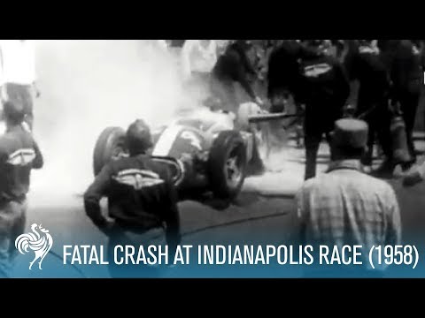15-Car Fatal Crash at 1958 Indianapolis 500 Race | British Pathé