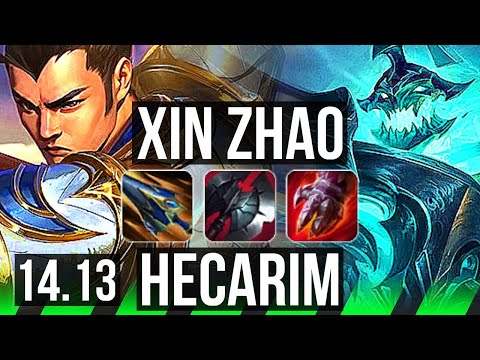 XIN ZHAO vs HECARIM (JGL) | 11/1/9, Legendary, Rank 13 Xin | NA Challenger | 14.13