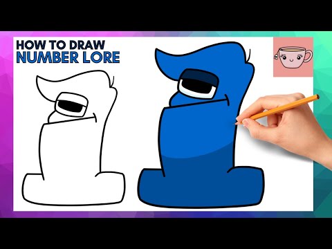 How To Draw Number Lore - # 1 | One | Cute Easy Step By Step Drawing Tutorial