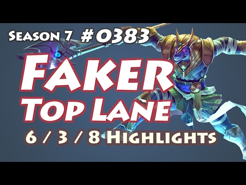 SKT T1 Faker   Nasus vs Rumble   / KR LOL Highlights 2017