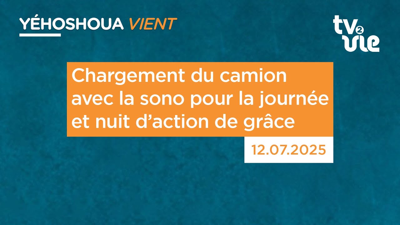 Thumbnail of video: Chargement du camion avec la sono pour la journée et nuit d’action de grâce