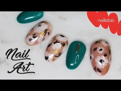 Nail Art estampado de flores paso a paso