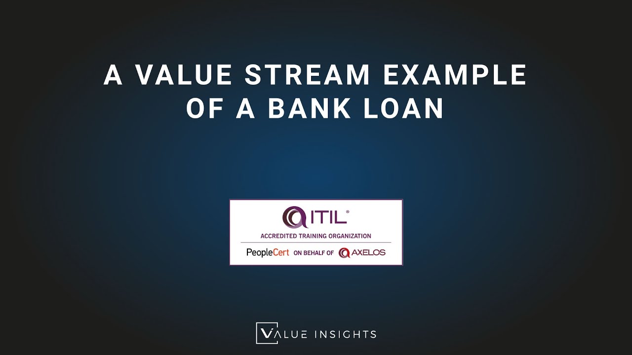 A Value Stream example of a bank loan