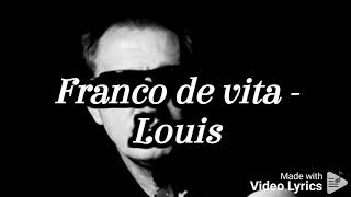 Franco de vita - Louis (Letra) Romántica | Nostálgica