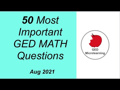 50 GED math questions with explanations August 2021