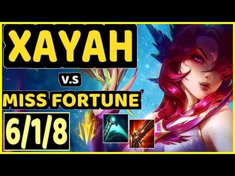 CHRISBERG (XAYAH) vs MISS FORTUNE - 6/1/8 KDA BOTTOM ADC CHALLENGER GAMEPLAY - EUW