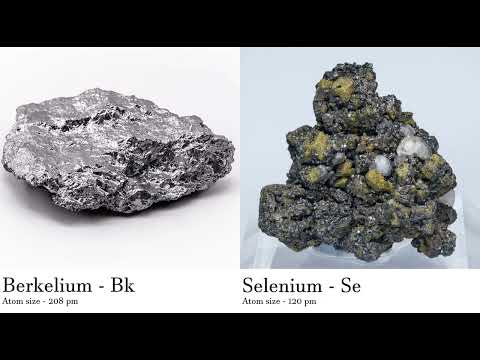 Berkelium - Bk vs Selenium - Se Comparing Element attributes Atoms