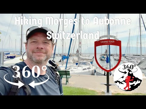 Timelapse Hike from Morges to Aubonne, (360-degree, VR Video of Long Distance Hiking in Switzerland)
