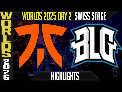 FNC vs BLG Highlights | Worlds 2025 Day 2 Swiss Stage | Fnatic vs Bilibili Gaming