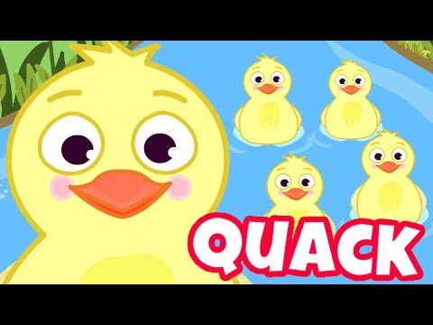 FIVE LITTLE DUCKS Nursery Rhyme with Lyrics | Kids Songs