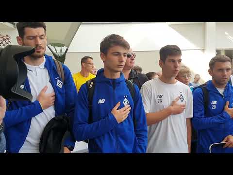 Przywitanie piłkarzy Dynama Kijów w Uniejowie