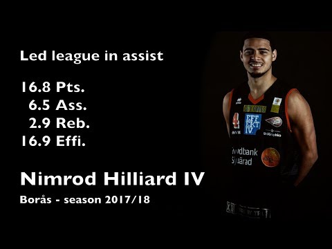 Nimrod Hilliard IV 2017/2018 Boras Basket highlights
