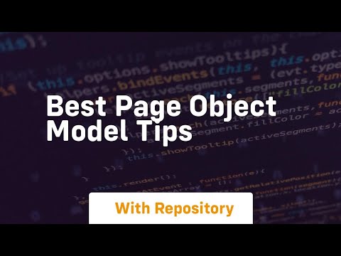 best page object model tips
