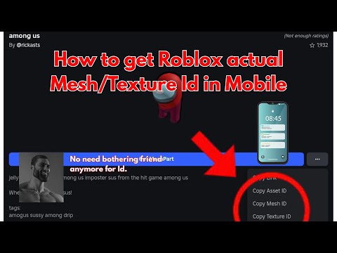 How to get actual Mesh/Texture Id in Mobile | Roblox