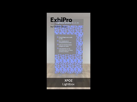 Voir la vidéo démonstration XPOZ lightbox pliable