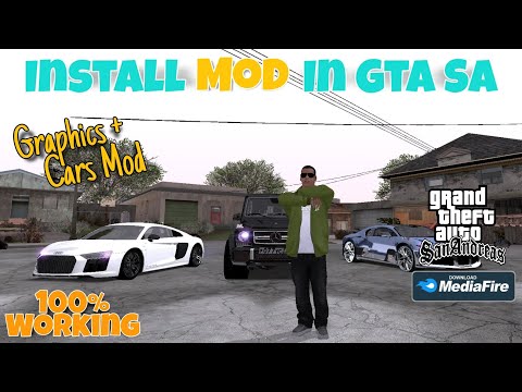 GTA SA GRAPHICS + CARS MOD😍🤯 II MEDIA FIRE II HOW TO INSTALL MODS TUTORIAL VIDEO🔥 II ZARCHIVER ONLY